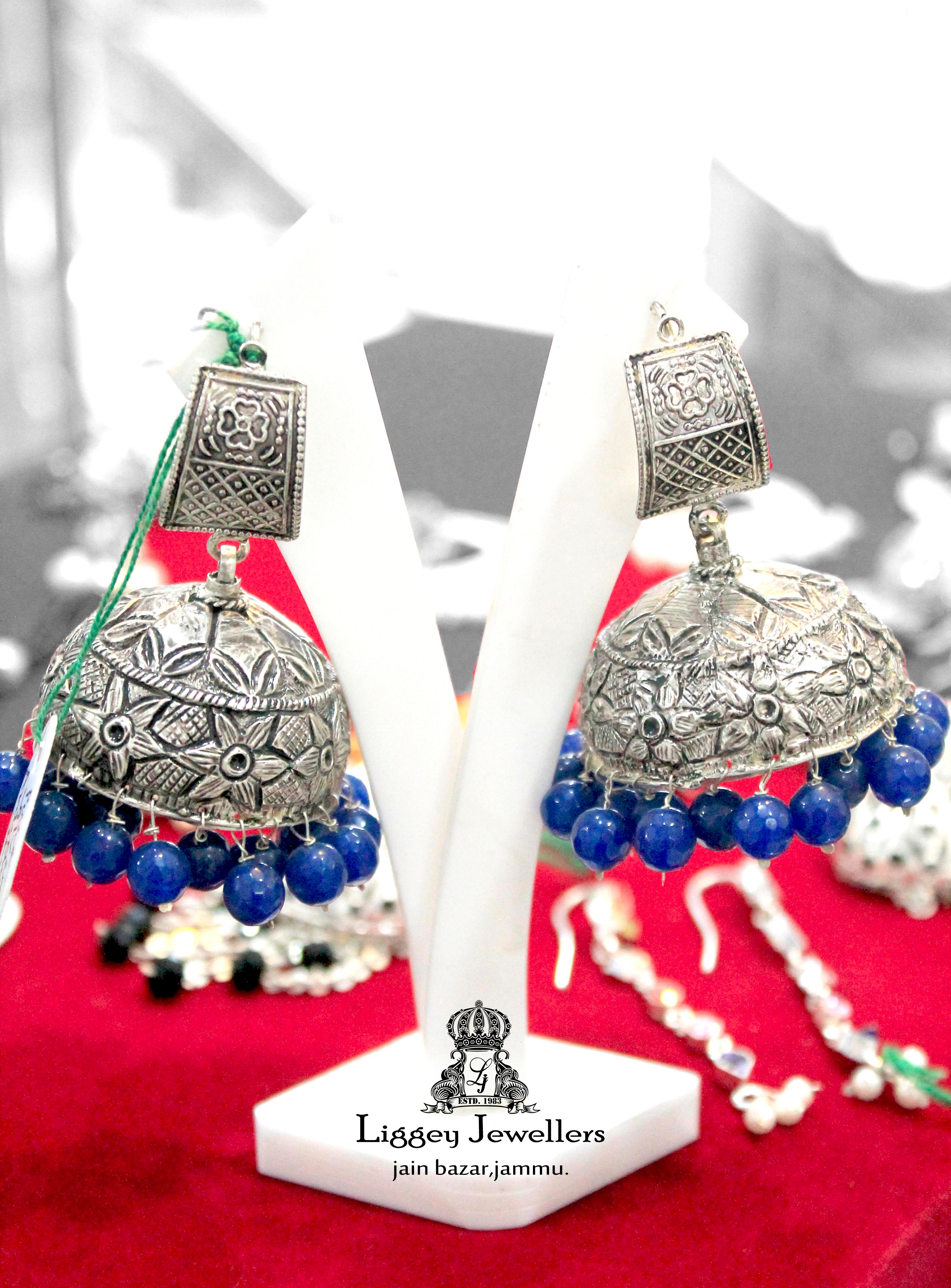 Triple Coral Jhumka