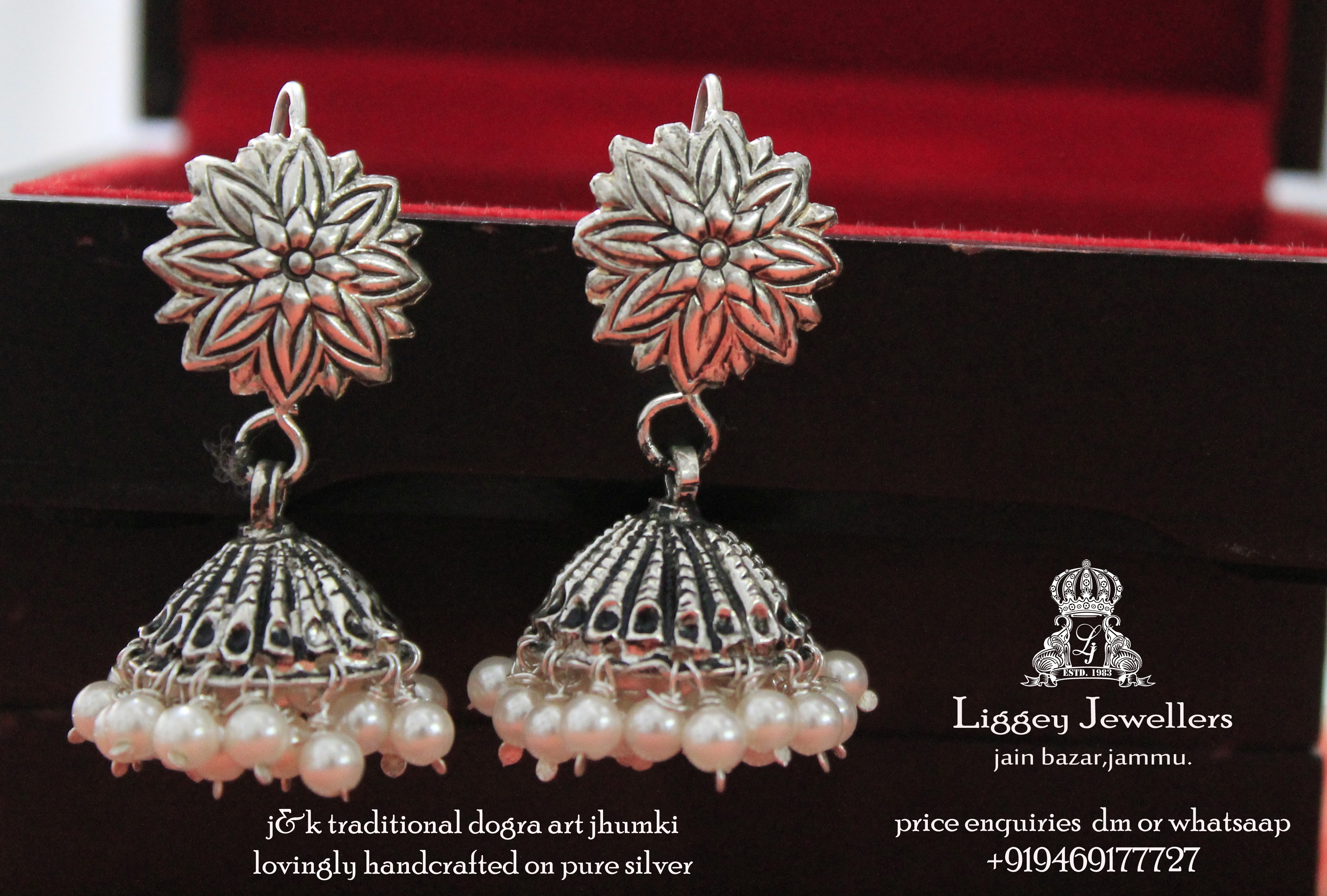 Triple Coral Jhumka