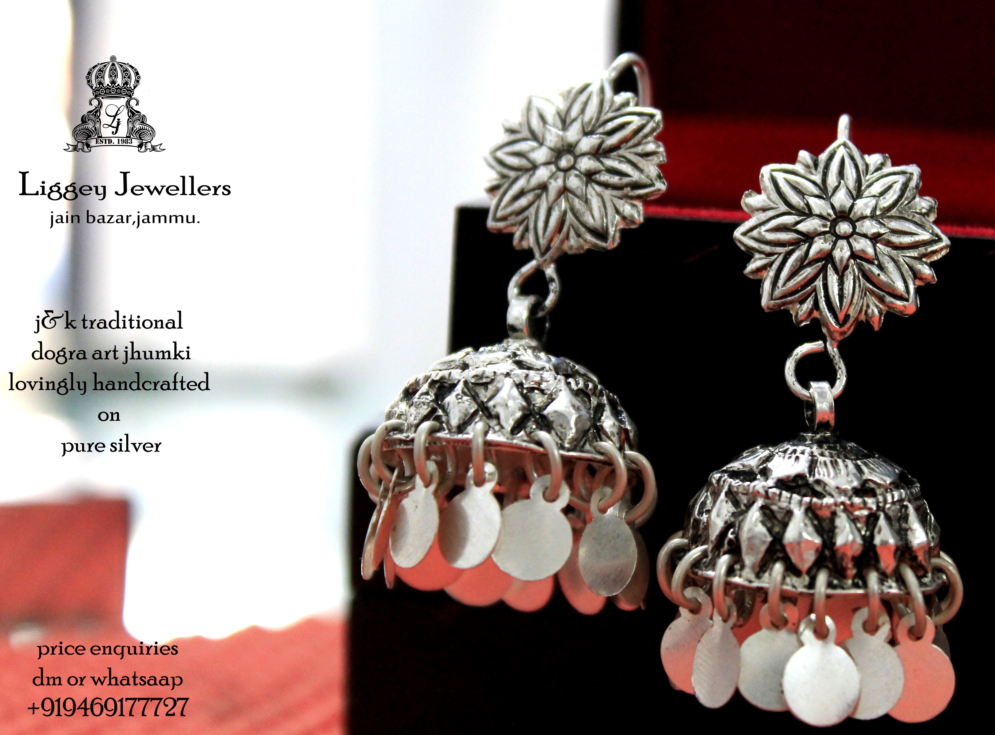 Triple Coral Jhumka