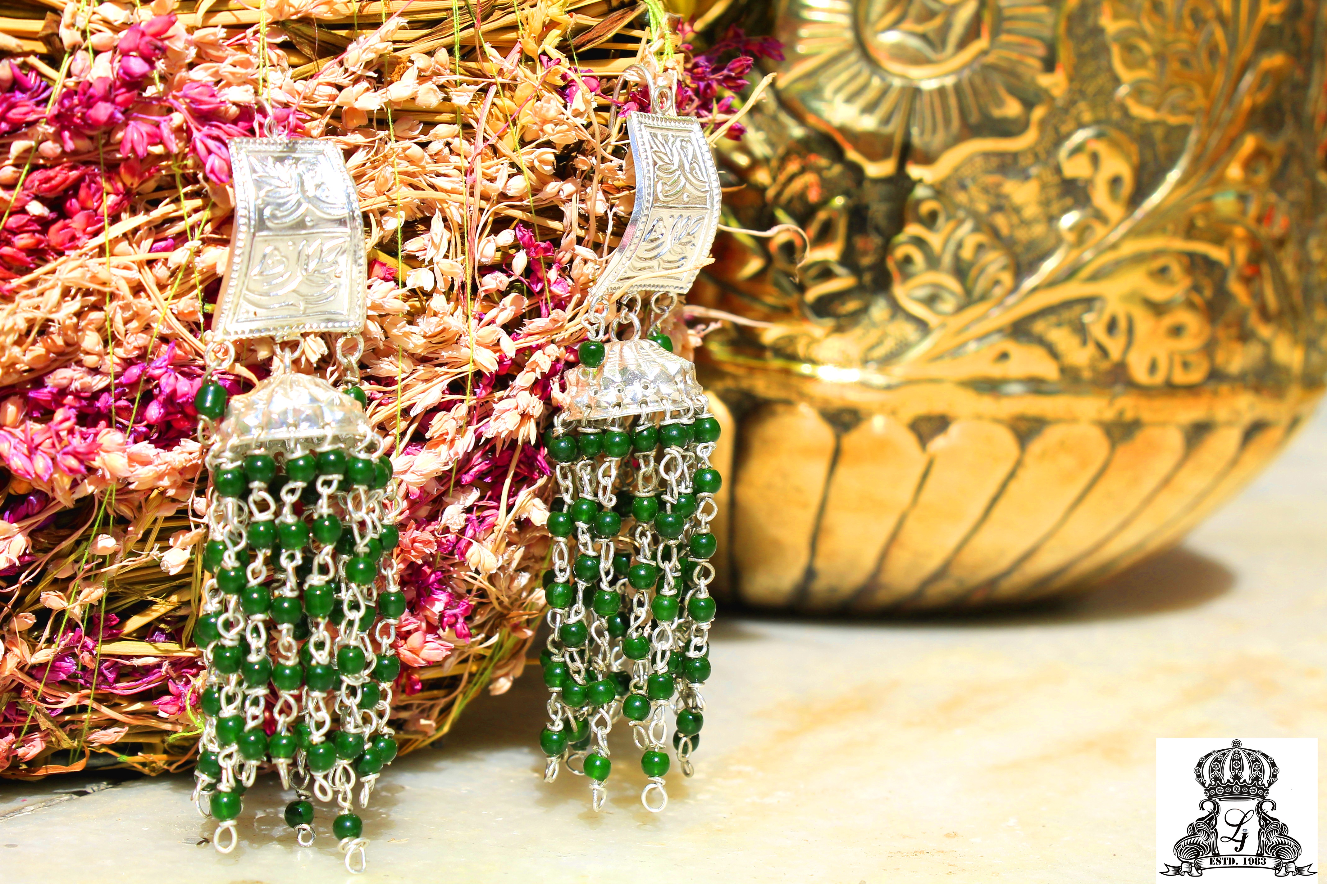 Triple Coral Jhumka